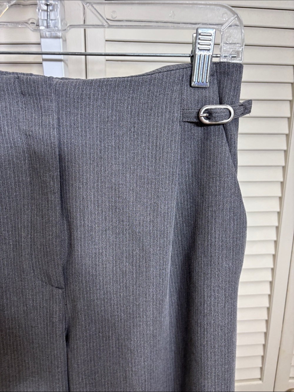 Abercrombie & Fitch Pinstripe Sloane Tailored Hardware Wide Leg Pant Size 26 - Picture 9 of 15